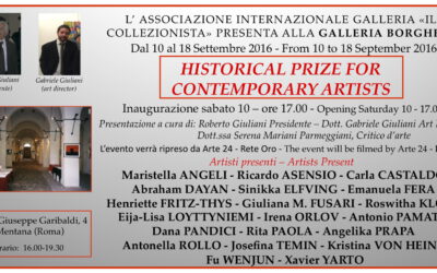 HISTORICAL PRIZE FOR CONTEMPORARY ARTISTS